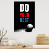 Doe je beste zwart-wit basketbal poster (Keuken)