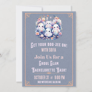 Doe je boo-jee aan! Ghoul Glam Bachelorette Bash! Feestdagenkaart