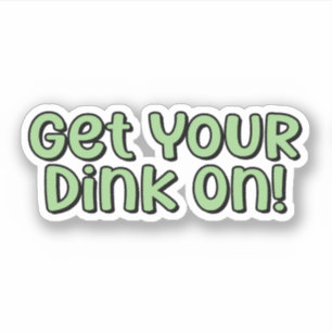 Doe je drankje aan! Groen pickleball Sticker