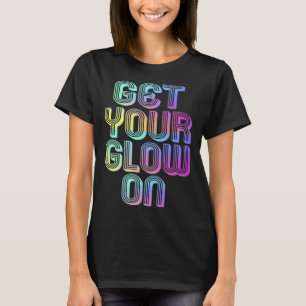 Doe je glow op feest 80s 90s vintage glow kleuren t-shirt
