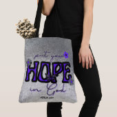 Doe je hoop in God Metallic Texture Canvas tas (Dichtbij)