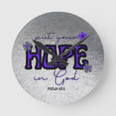 Doe je hoop in God Metallic Texture Clock Ronde Klok (Voorkant)