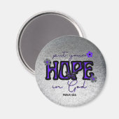 Doe je hoop in God Metallic Texture Magnet Magneet (Voorkant / Achterkant)