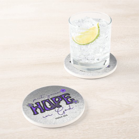 Doe je hoop in goddelijk metallisch zandsteen Onde Zandsteen Onderzetter (Zijkant)