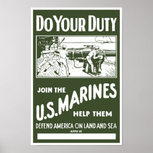 Doe je plicht — doe mee aan de mariniers poster