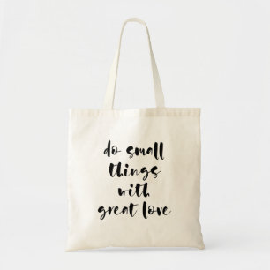 Doe kleine dingen met grote liefde canvas tas