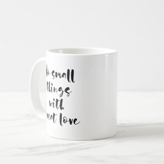 Doe kleine dingen met grote liefde mok (Voorkant links)
