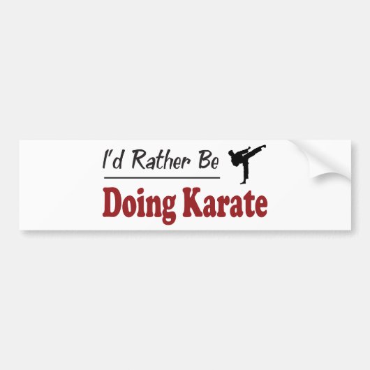 Doe liever Karate Bumpersticker (Voorkant)