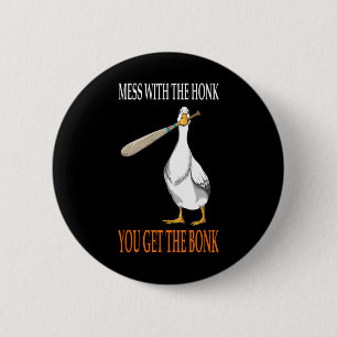 Doe Maar Met De Toeter Gans Game Gamer Houten Club Ronde Button 5,7 Cm
