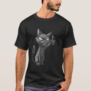 Doe Maar Oké Grappige Kat Duim Omhoog Onverzorgde T-shirt