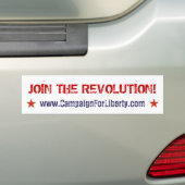 Doe mee aan de revolutie! Bumpersticker (Op auto)