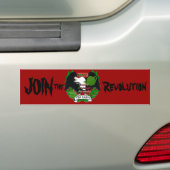 Doe mee aan de revolutie bumpersticker (Op auto)
