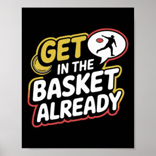 Doe mee aan de Sket Disc Golf Humor Kleding voor e Poster