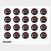 Doe mee aan de strijd Steun longkanker bewustzijn Ronde Sticker (Vel)