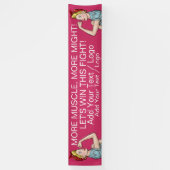 Doe mee aan de strijd tegen kanker spandoek (Verticaal)