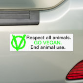 Doe mee aan de Vegan Revolution! Bumpersticker (Op auto)