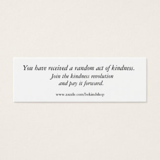 Doe mee aan de vriendschappelijke revolutie en bet mini visitekaartjes