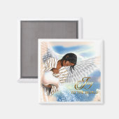 Doe mee aan de wereld. Amerikaanse kerstkerst Magneet (Voorkant / Achterkant)