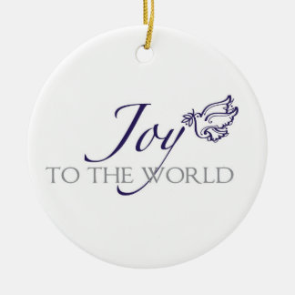 Doe mee aan de wereld kerstversiering keramisch ornament