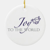 Doe mee aan de wereld kerstversiering keramisch ornament (Achterkant)