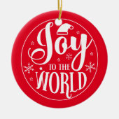 Doe mee aan de wereld kerstversiering keramisch ornament (Voorkant)