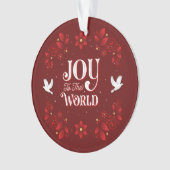 Doe mee aan de wereld kerstversiering ornament (voorkant)