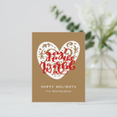 Doe mee aan de wereld | PRETTIGE FEESTDAGEN Briefkaart (Staand voorkant)