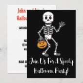 Doe mee aan een uitnodiging voor een spoky Hallowe (Voorkant / Achterkant)