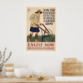 Doe mee aan het schooltuinleger poster (Keuken)