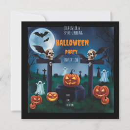 "Doe mee aan het Spooky Night Cemetery Halloween F Kaart