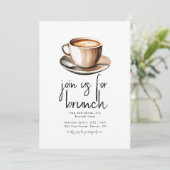 Doe mee aan onze brunchfeest uitnodiging template (Staand voorkant)