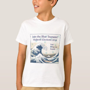 Doe mee met de blauwe tsunami t-shirt