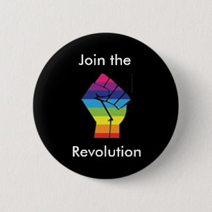 Doe mee met de Button van de regenboogrevolutie