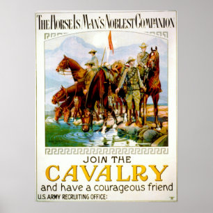 Doe mee met de Cavalry 1920 Poster