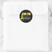 Doe mee met de Fight Support Neuroblastoma Awarene Ronde Sticker (Tas)