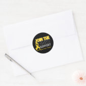 Doe mee met de Fight Support Neuroblastoma Awarene Ronde Sticker (Envelop)