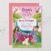 Doe mee met de Fun: Kids Birthday Invitation Kaart (Voorkant / Achterkant)