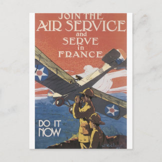 "Doe mee met de luchtdienst" rond 1917 Briefkaart