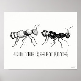 Doe mee met de Resist Ants. Poster