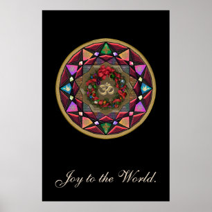 Doe mee met de wereld OM Mandala Poster