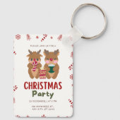 Doe mee met een kerstfeest om 20.00 uur Sleutelhan Sleutelhanger (Achterkant)