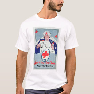 Doe mee met het Rode Kruis - Draag uw Button (US00 T-shirt