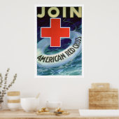 Doe mee met het Rode Kruis - Redding voor mensenle Poster (Keuken)
