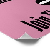 Doe mee met het verzet - Roze Poster (Hoek)