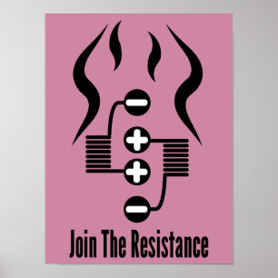 Doe mee met het verzet - Roze Poster