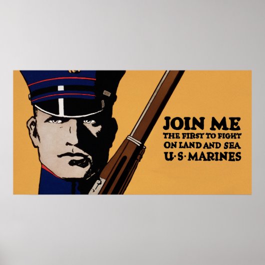 Doe mee met me ~ US Marines Poster (Voorkant)