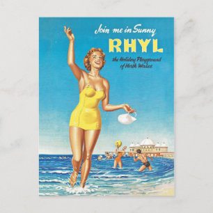 Doe mee met mij in zonnige Rhyl Briefkaart