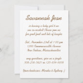 Doe mee met ons baby shower-uitnodiging kaart (Achterkant)