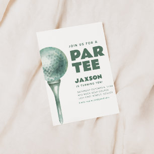Doe mee met ons voor een Par-T-shirt golfverjaarda Kaart