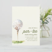 Doe mee met ons voor een Par-T-shirt golfverjaarda Kaart (Staand voorkant)
